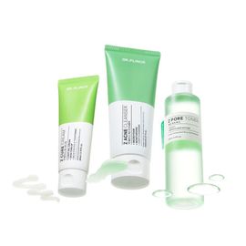 [DR. PLINUS] Z-Line Skincare Set – Acne Care with French Green Clay, Red Plum Toner & Cica-Ceramide Cream for Hydration & Soothing - Made in Korea